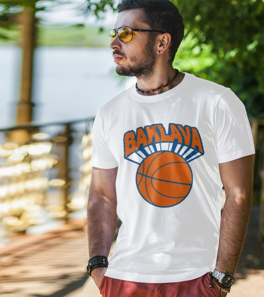 Bronson Baklava NY Knicks Basketball T-Shirt
