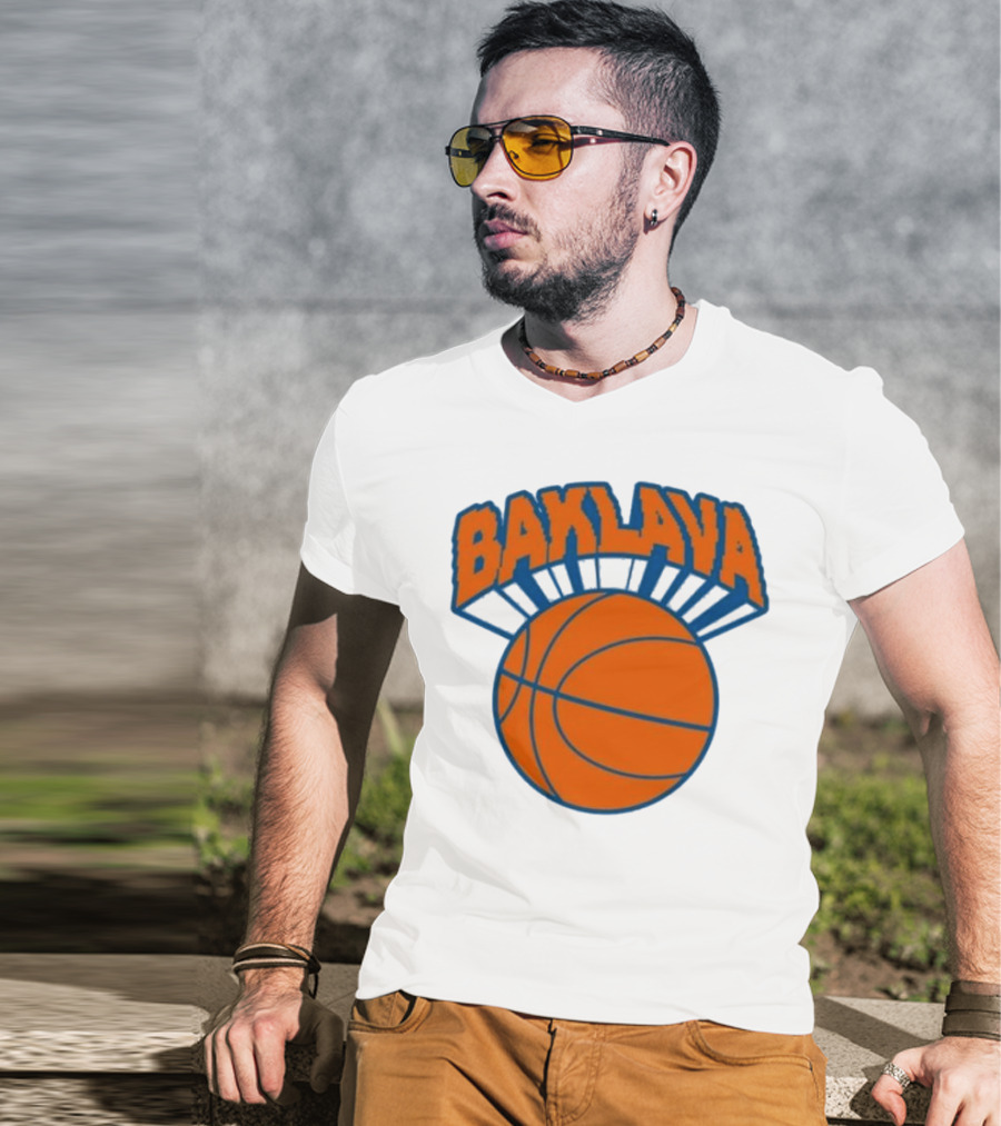 Bronson Baklava NY Knicks Basketball T-Shirt