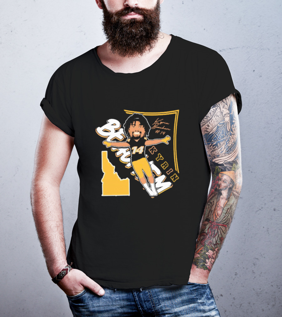 Kyrin Beachem #14 Idaho Vandals Football Kyrin Signature T-Shirt
