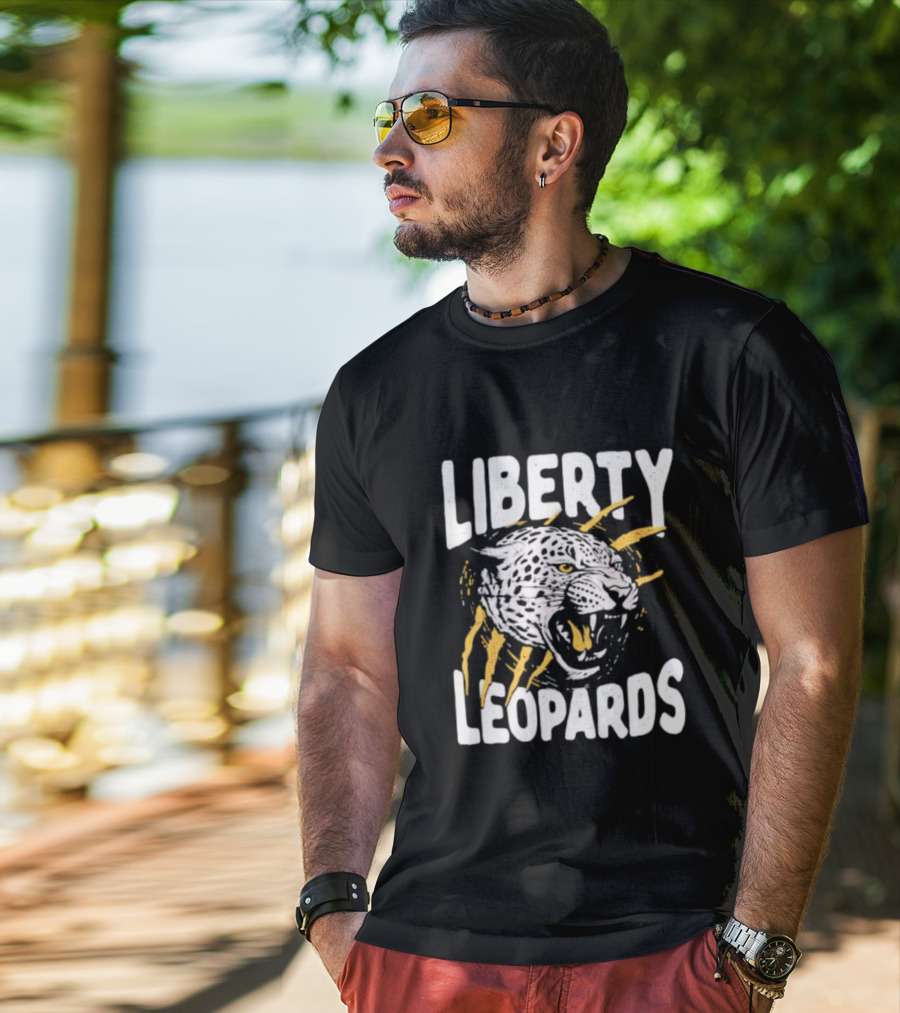 LIBERTY LEOPARDS Fierce Leopards Head With Claw Marks T-Shirt
