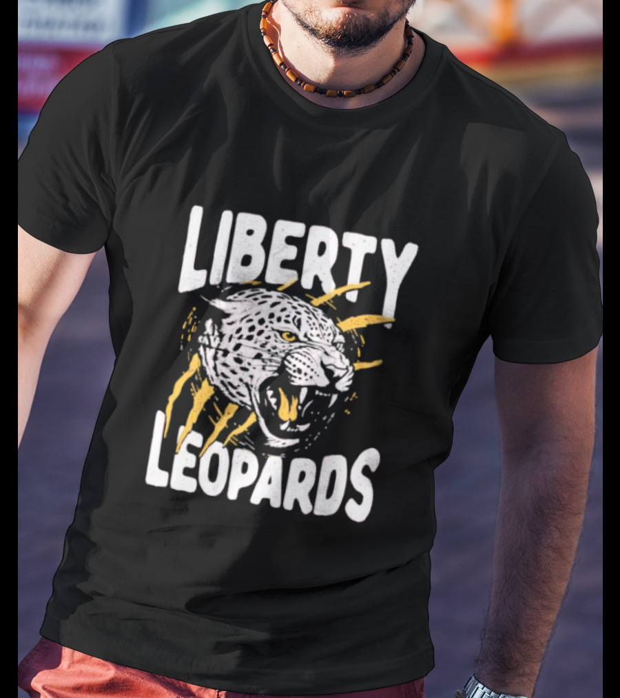 LIBERTY LEOPARDS Fierce Leopards Head With Claw Marks T-Shirt