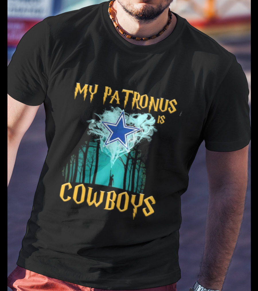 My Patronus Is Dallas Cowboys Star With Deer In Forest Scene T-Shirt
