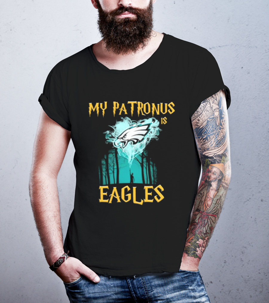 My Patronus Is Philadelphia Eagles Forest Scene Football Fan Magic Charm T-Shirt