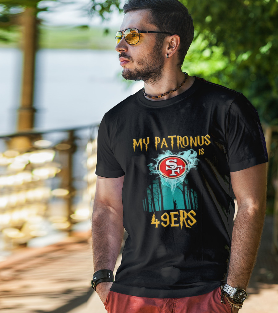 My Patronus Is San Francisco 49ers SF Logo With Forest Scene T-Shirt