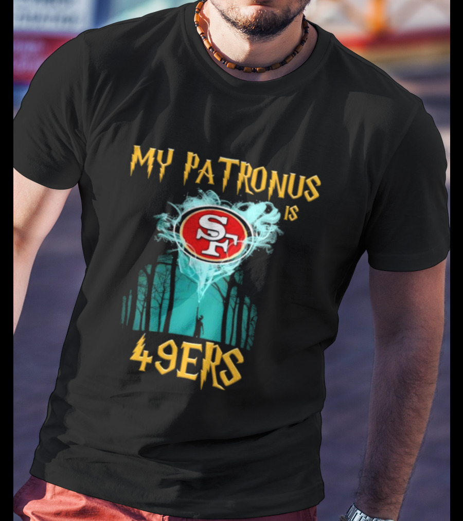 My Patronus Is San Francisco 49ers SF Logo With Forest Scene T-Shirt