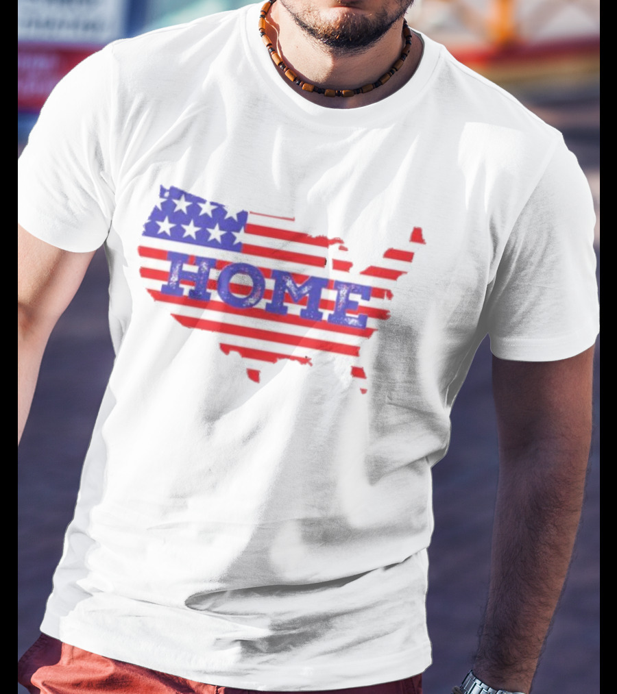 USA Map Flag Home T-Shirt