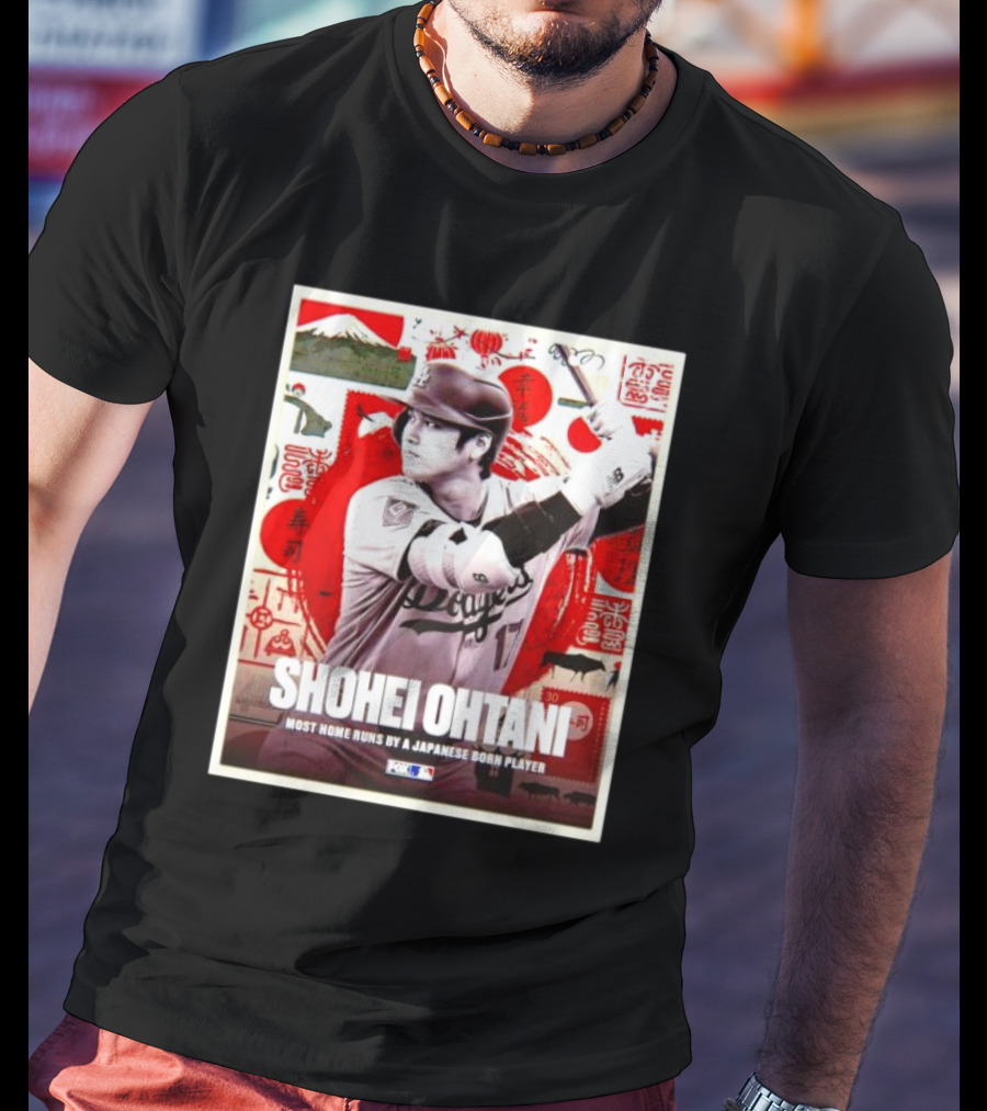 Shohei Ohtani Los Angeles Baseball Icon Most Home Runs By A Japanese Born Player Japan T-Shirt