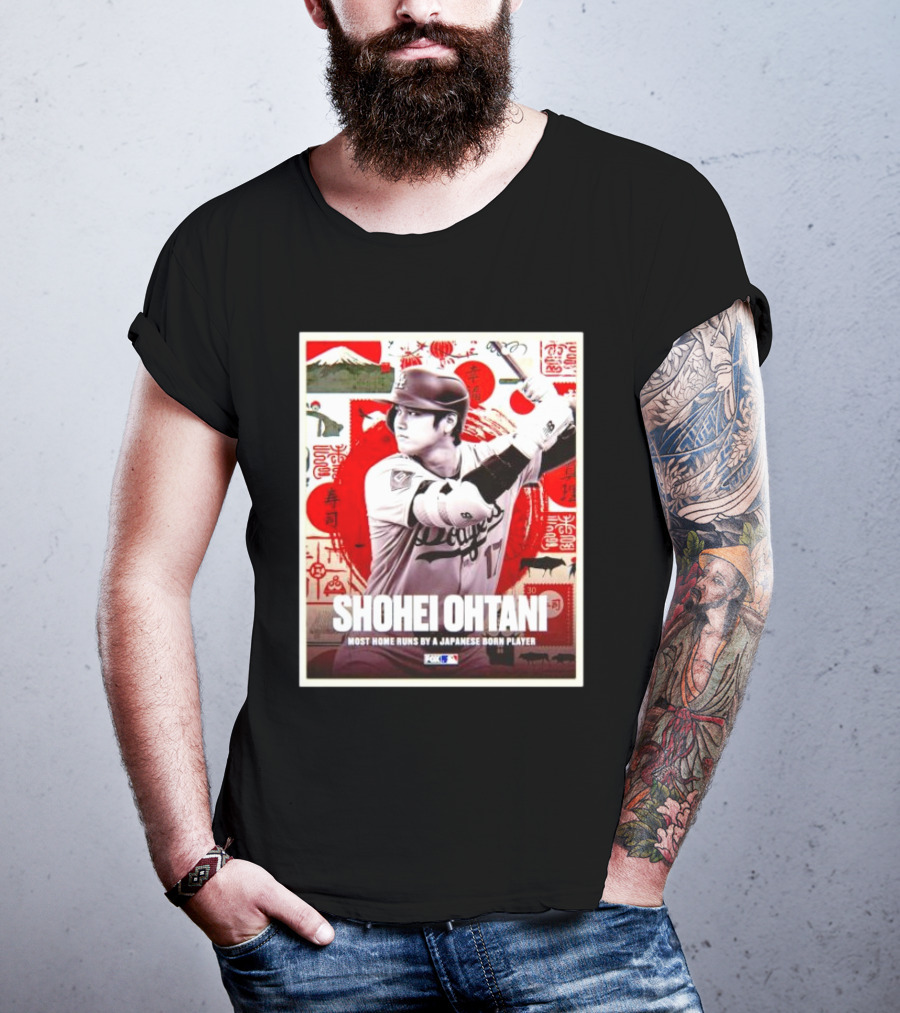 Shohei Ohtani Los Angeles Baseball Icon Most Home Runs By A Japanese Born Player Japan T-Shirt