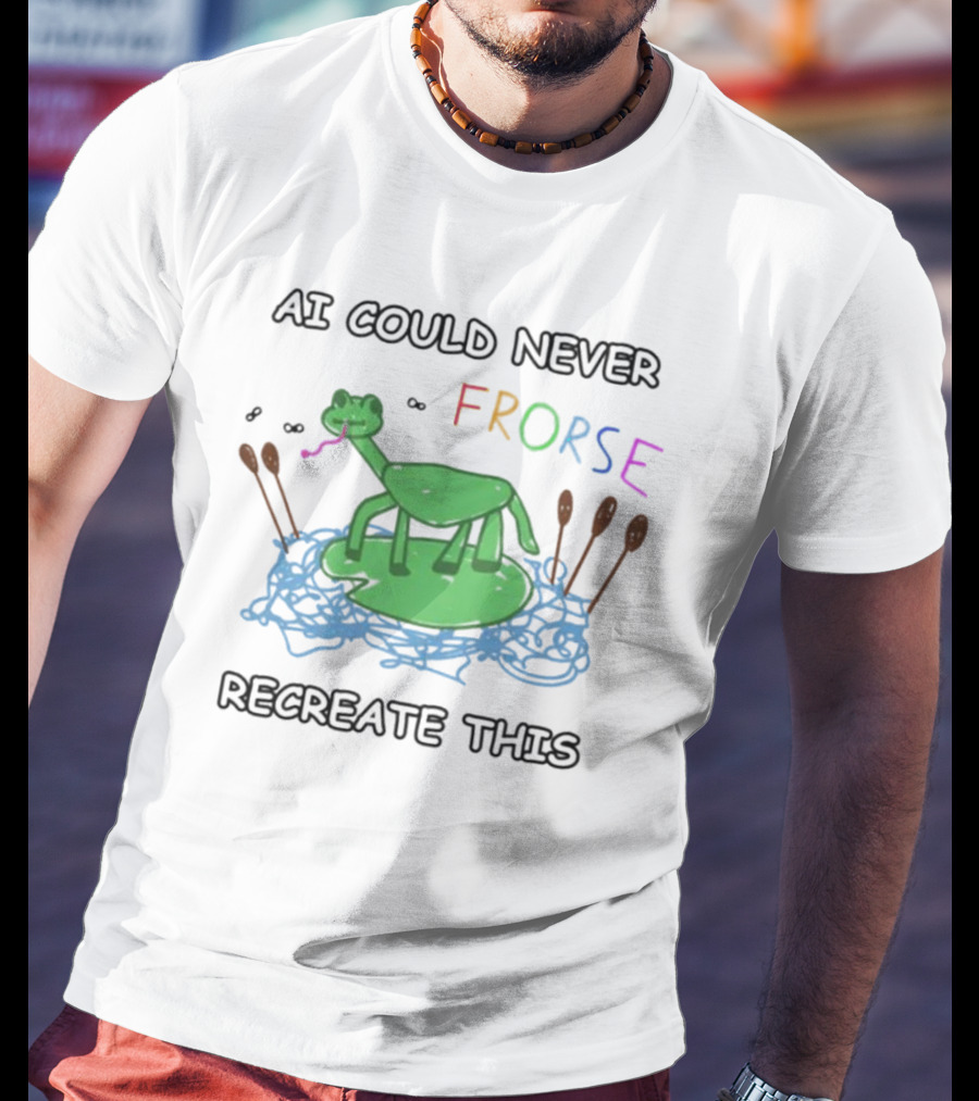 AI Could Never Frorse Recreate This Frorse With Paddles And Blue Scribbles T-Shirt
