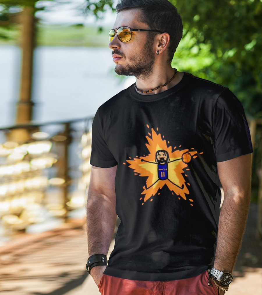 Supernova Jalen Brunson Basketball Starburst Explosion T-Shirt