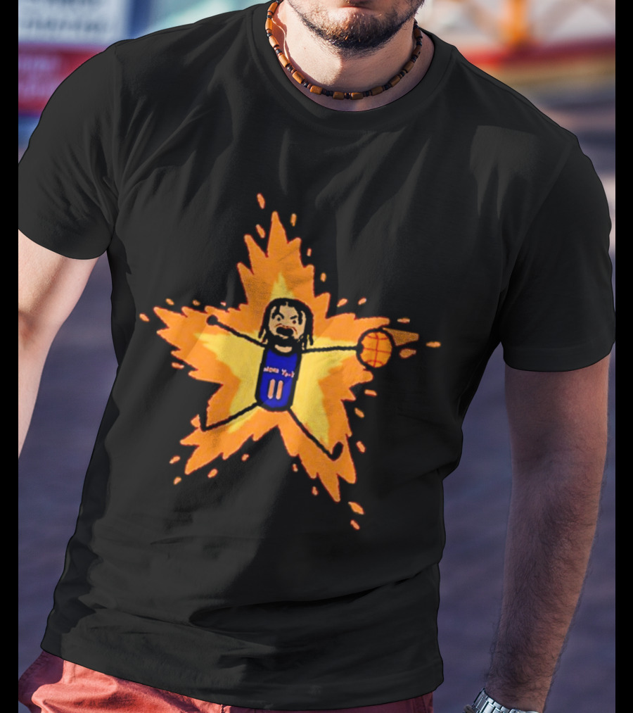 Supernova Jalen Brunson Basketball Starburst Explosion T-Shirt