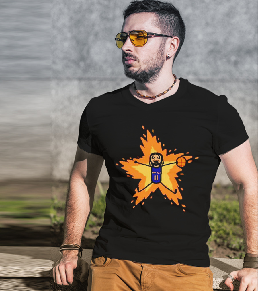 Supernova Jalen Brunson Basketball Starburst Explosion T-Shirt
