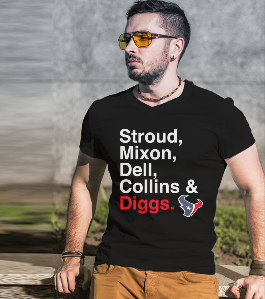 Houston Texans Stroud Mixon Dell Collins Diggs T-Shirt