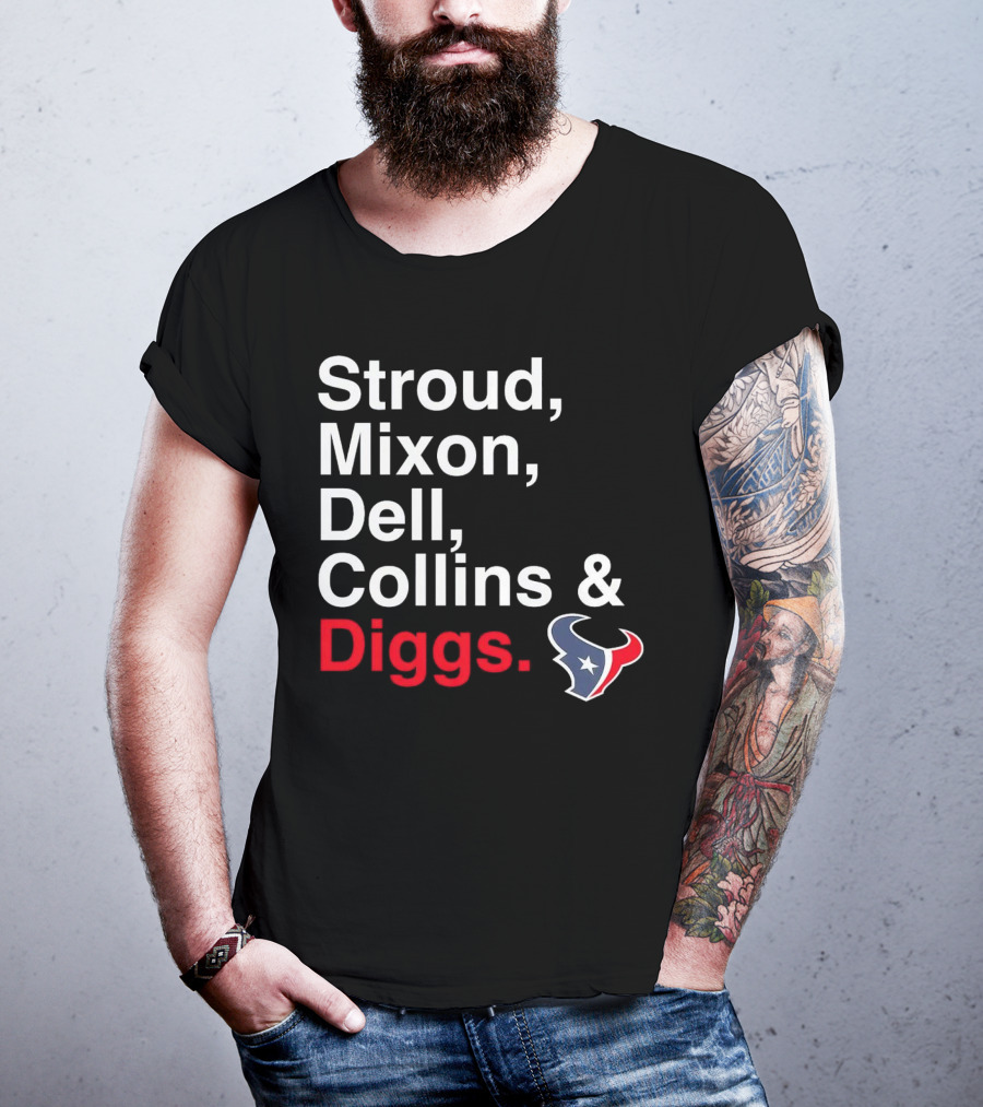 Houston Texans Stroud Mixon Dell Collins Diggs T-Shirt