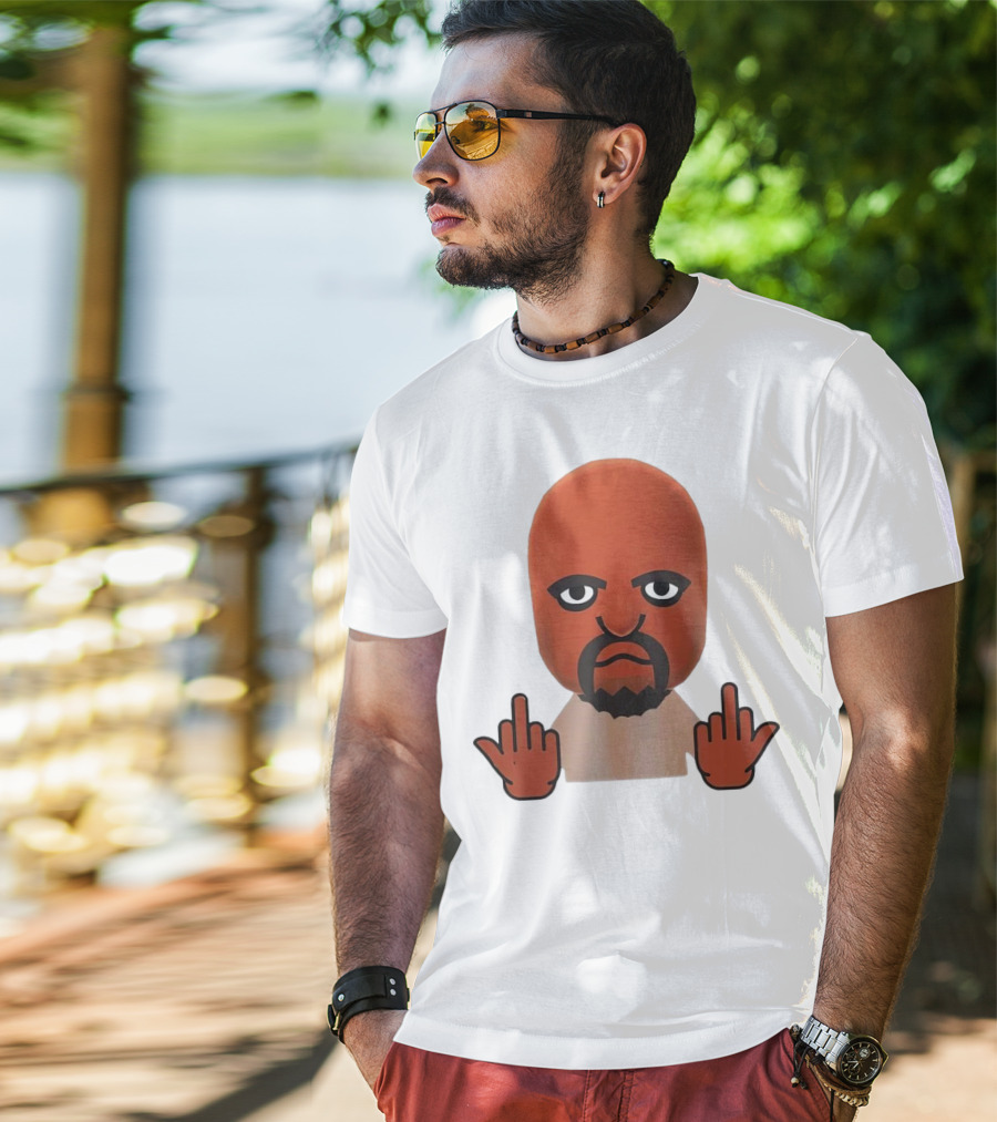 Mii Mood Funny Character With Hand Gesture T-Shirt