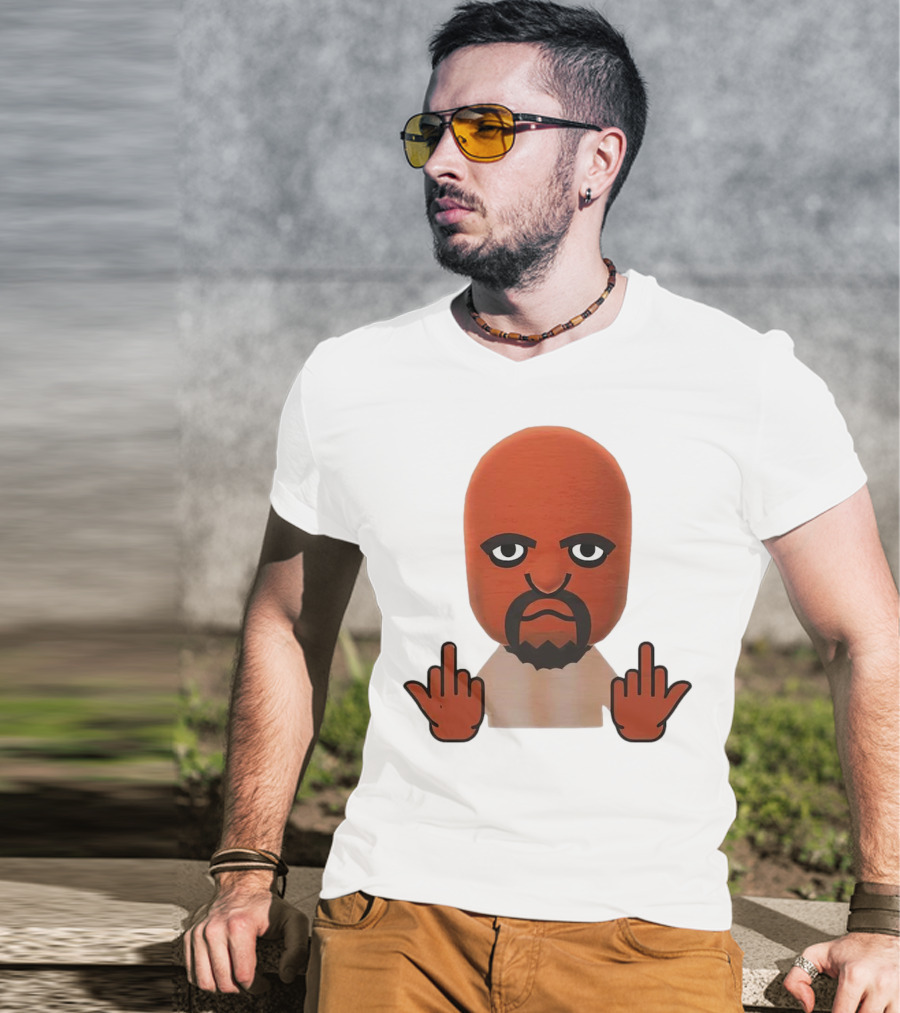 Mii Mood Funny Character With Hand Gesture T-Shirt