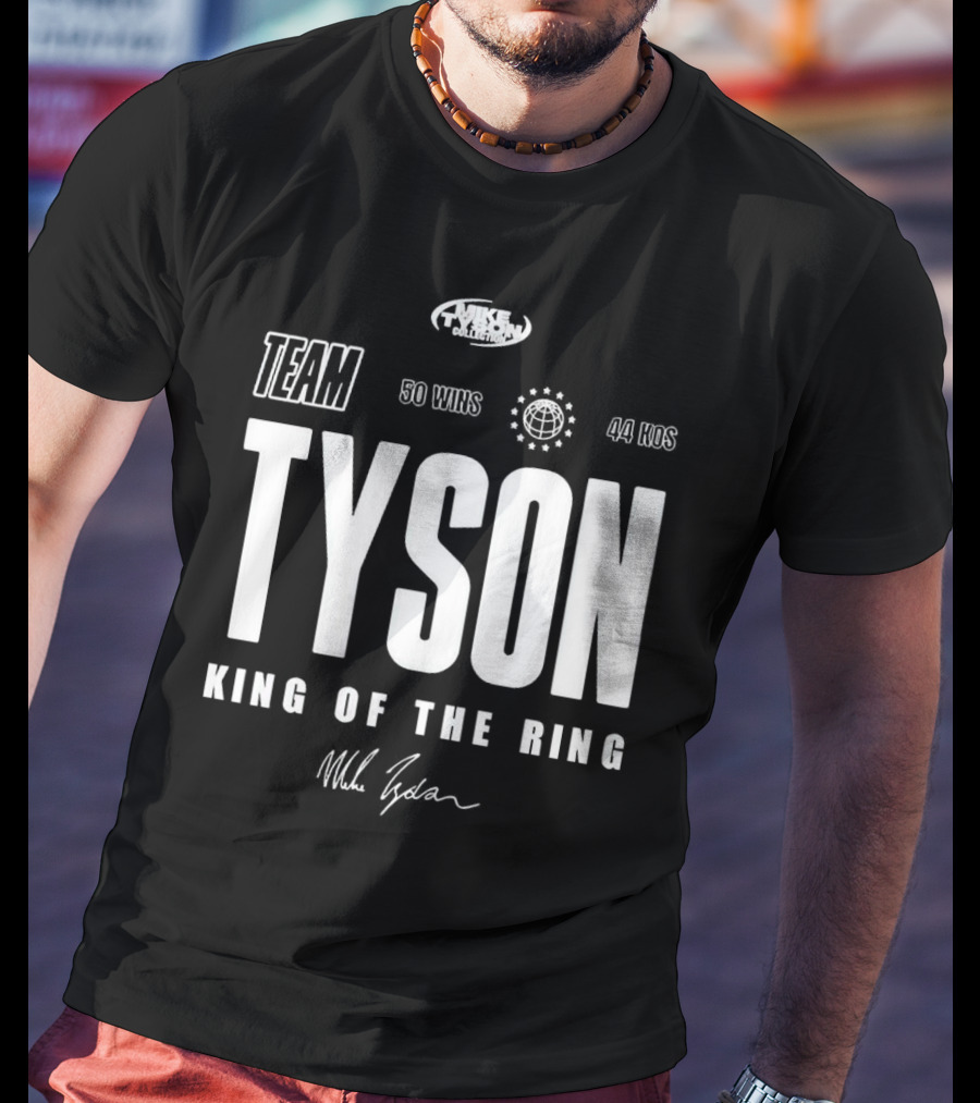 Mike Tyson Collection Team Tyson 50 Wins 44 KOs King Of The Ring T-Shirt