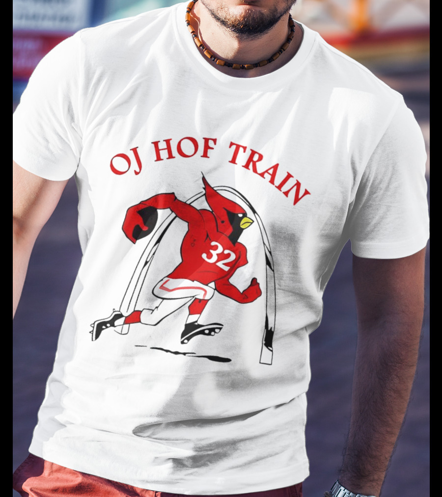 OJ HOF Train Arizona Cardinals 32 Football Rugged Bird T-Shirt