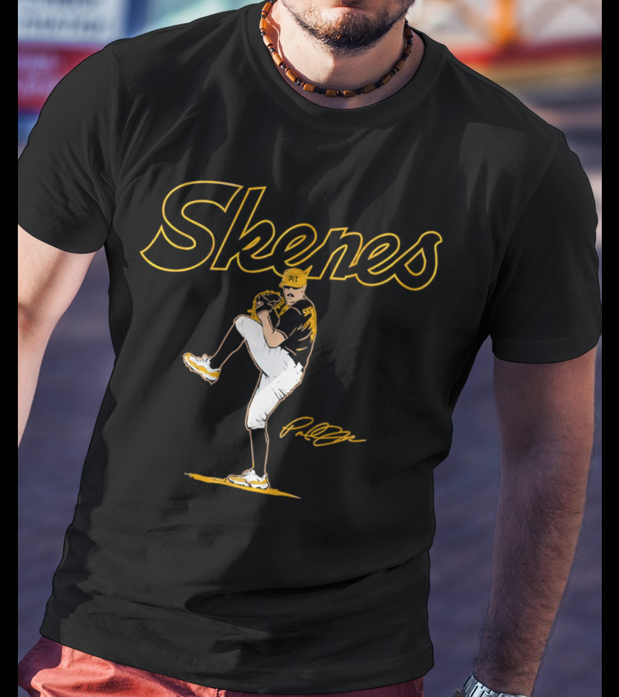 Skenes Paul Pittsburgh PIT Ace Pose Signature T-Shirt