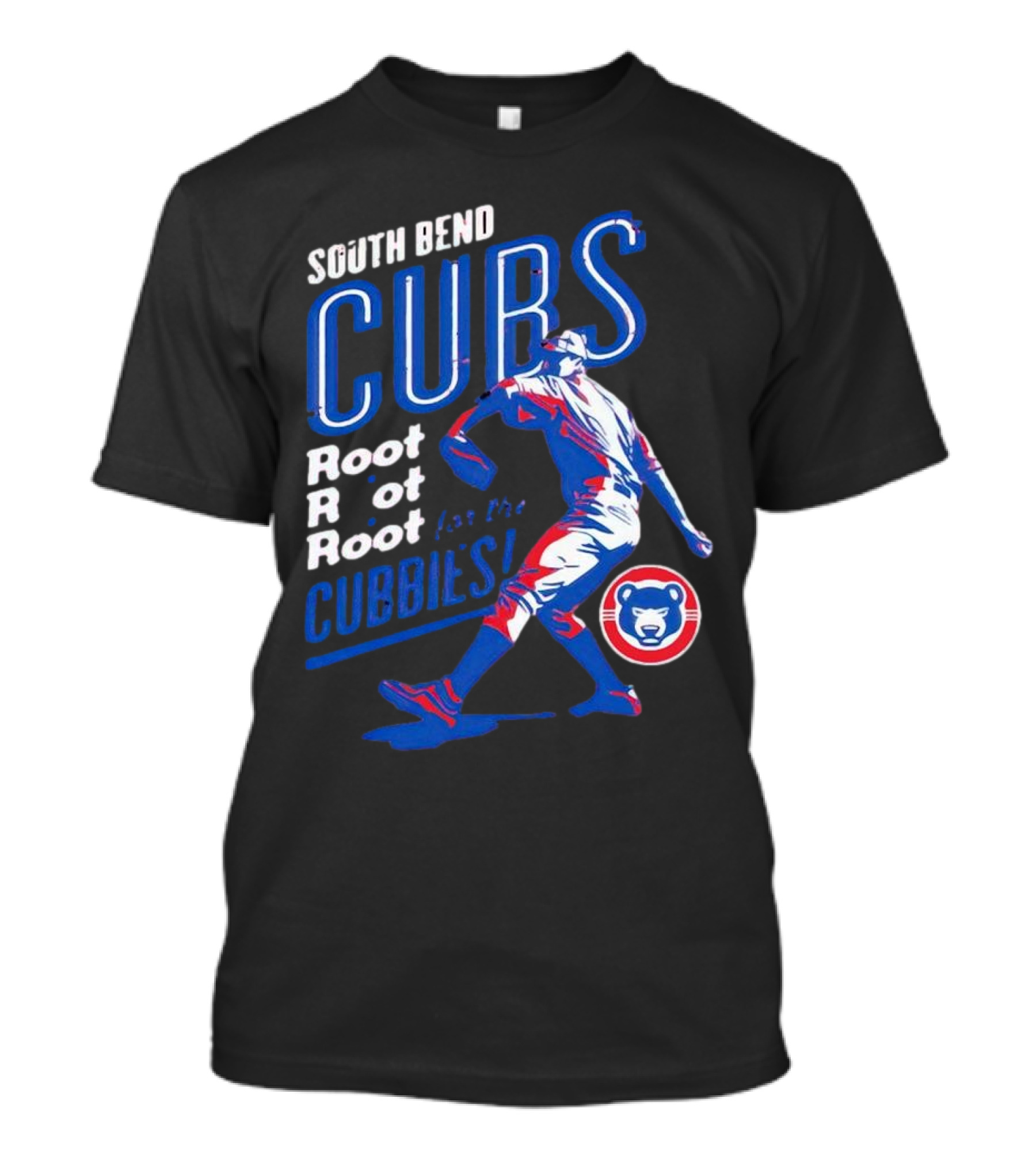 South Bend Cubs Root Root Root For The Cubbies Baseball Pitcher T-Shirt