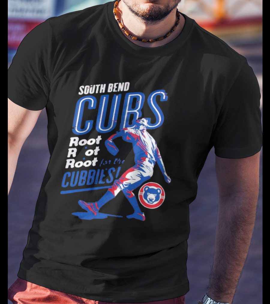 South Bend Cubs Root Root Root For The Cubbies Baseball Pitcher T-Shirt
