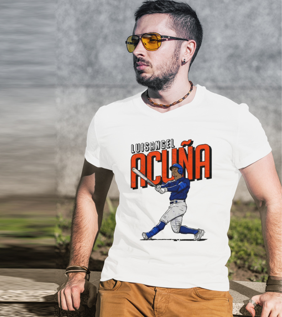 Luisangel Acuna Baseball Hitter Action T-Shirt