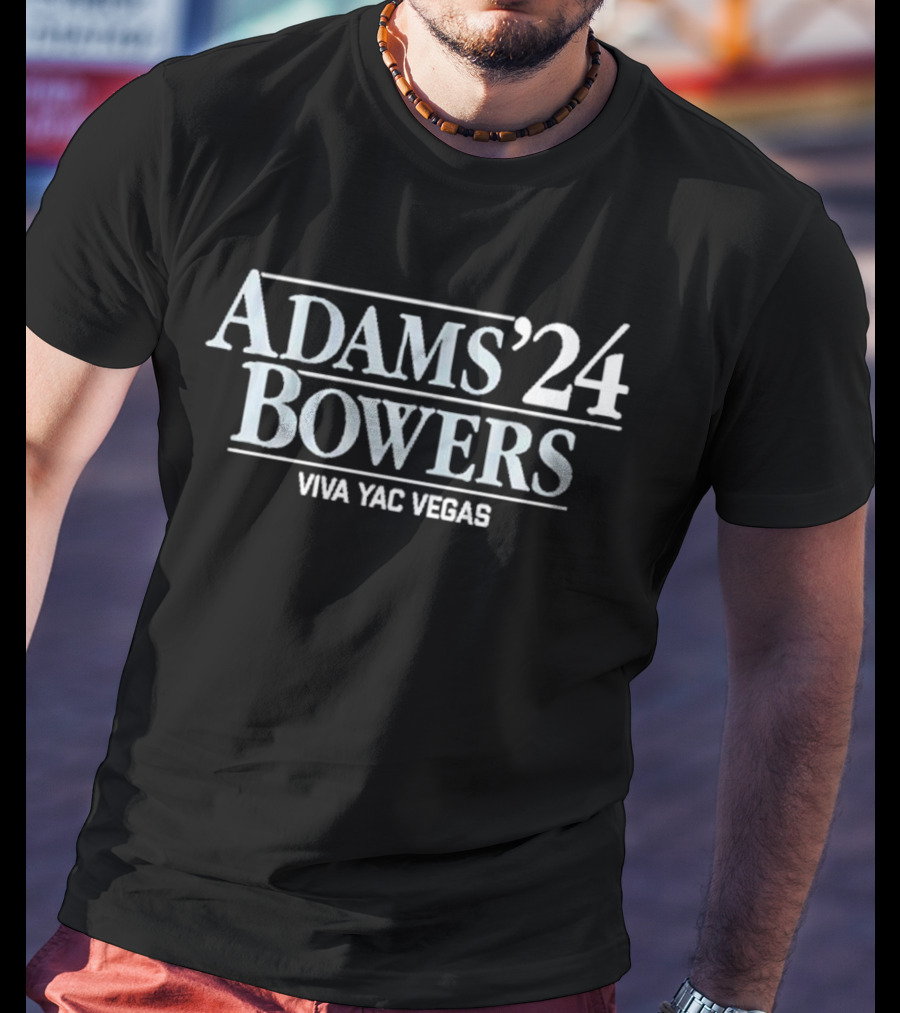 Las Vegas Raiders Adams-Bowers ’24 Viva Yac Vegas T-Shirt