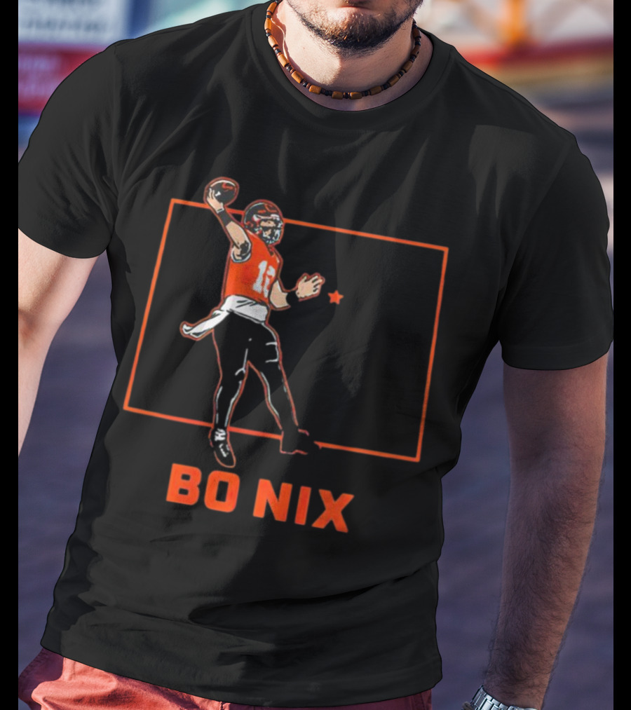 Bo Nix Football Star Player Denver Broncos T-Shirt