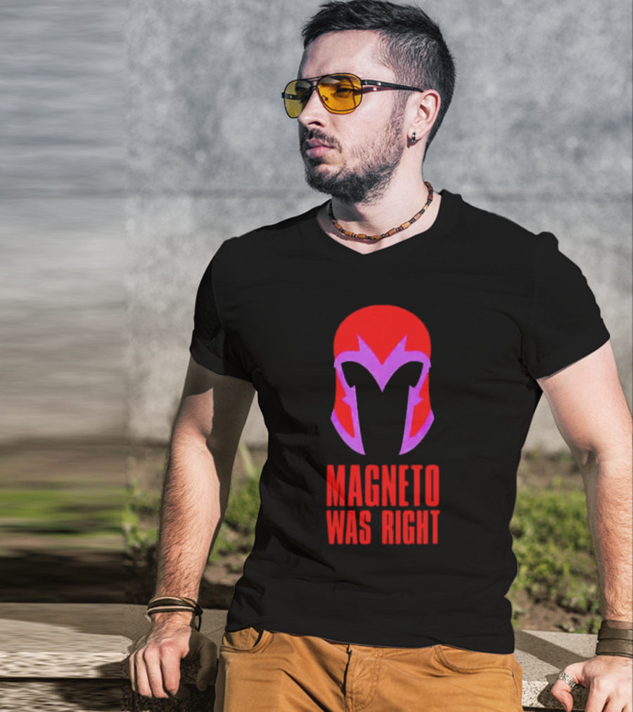 Magneto Was Right Helmet Icon Marvel Fan T-Shirt