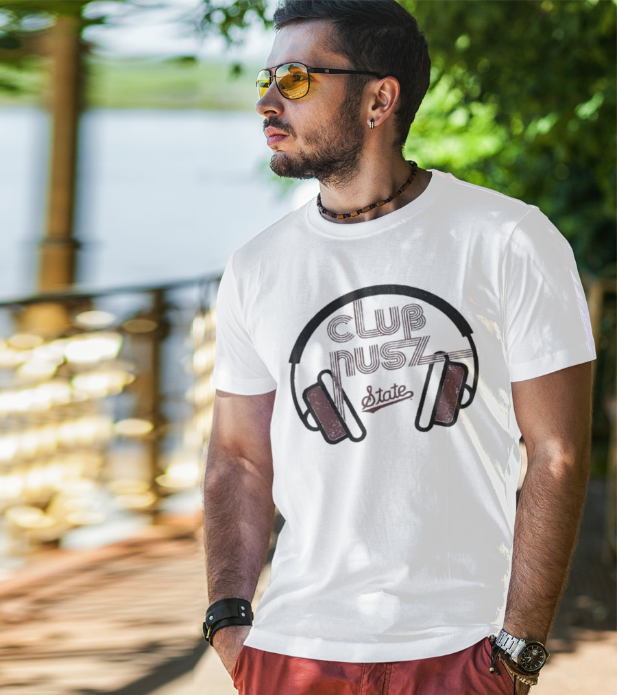 Mississippi State Club Nusz Headphones State T-Shirt
