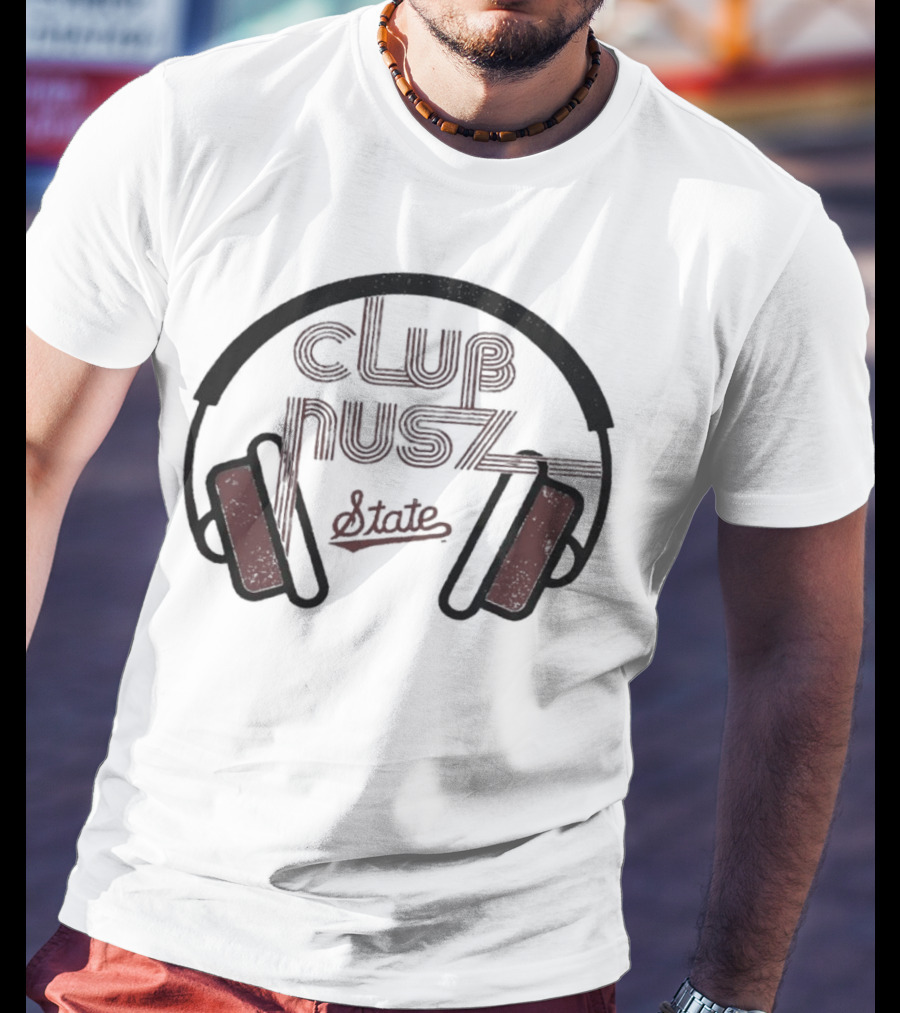 Mississippi State Club Nusz Headphones State T-Shirt