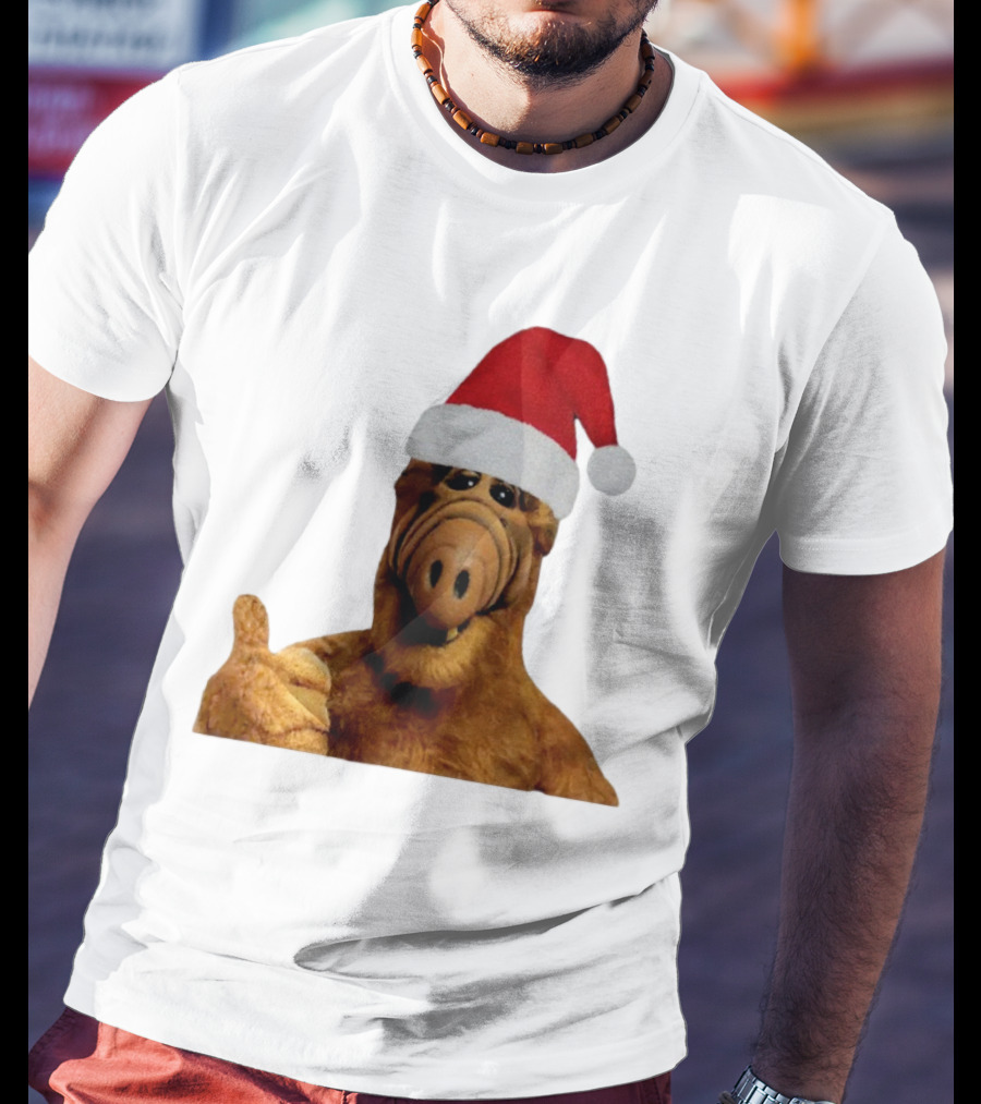 Alf Wearing Santa Hat Christmas Holiday T-Shirt