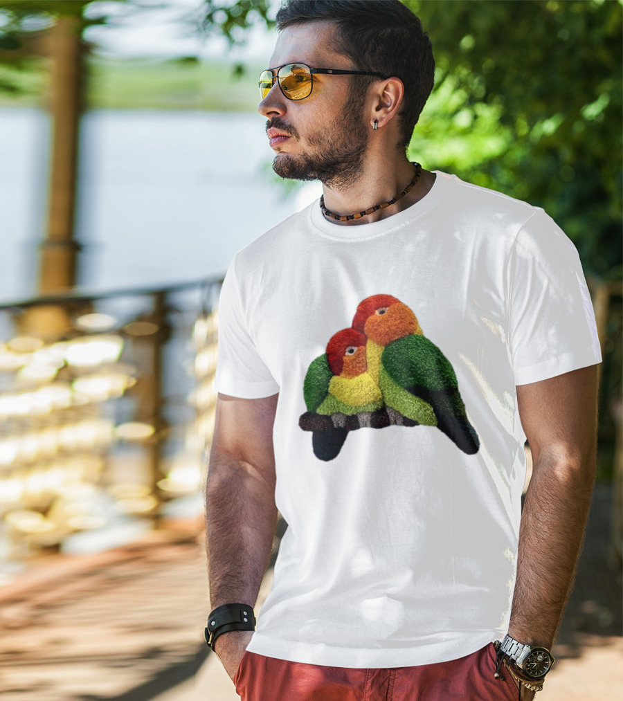 A Pair Of Lovely Parrots In Vibrant Cozy Colors T-Shirt