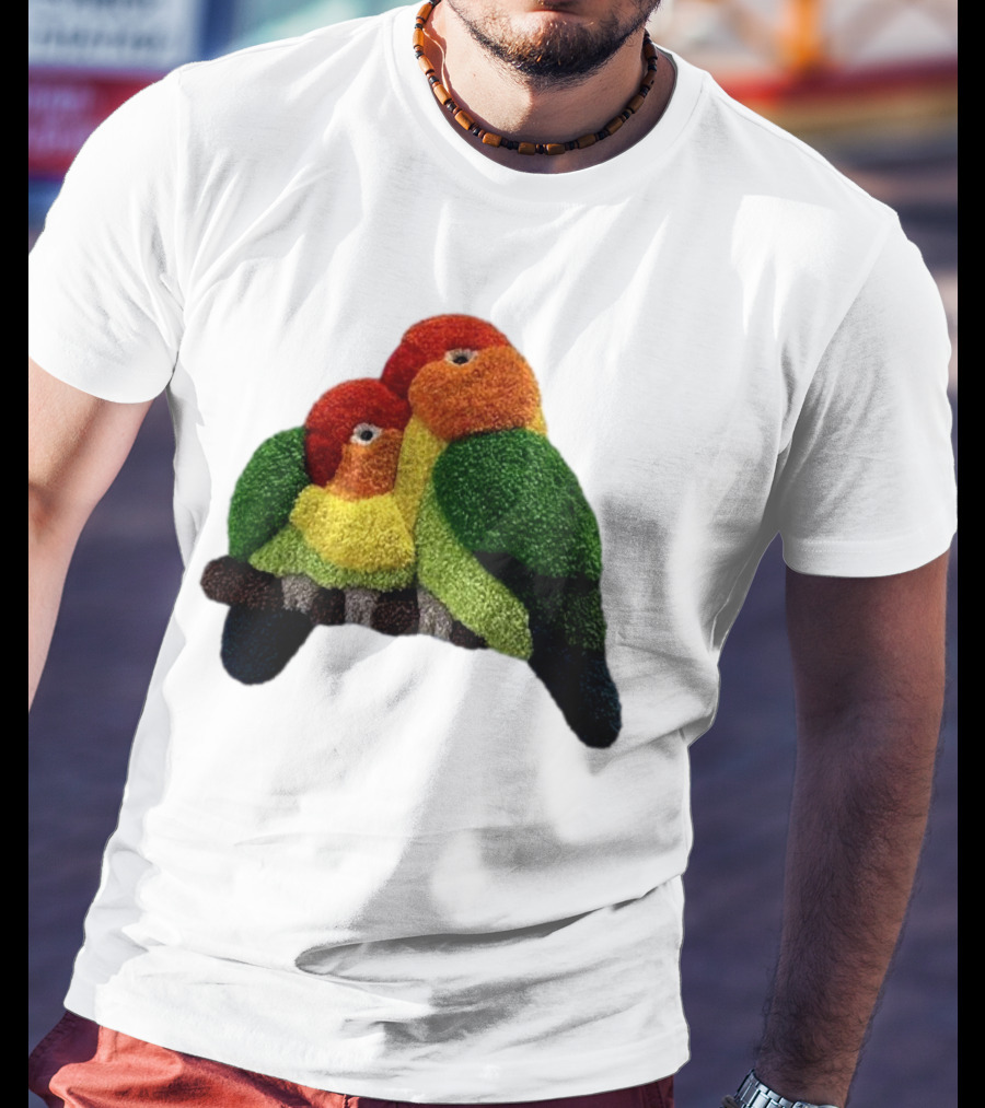 A Pair Of Lovely Parrots In Vibrant Cozy Colors T-Shirt