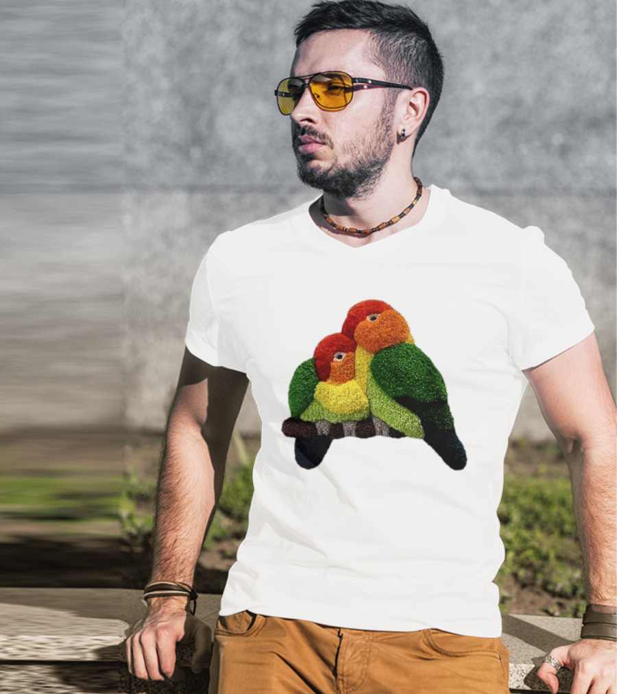 A Pair Of Lovely Parrots In Vibrant Cozy Colors T-Shirt