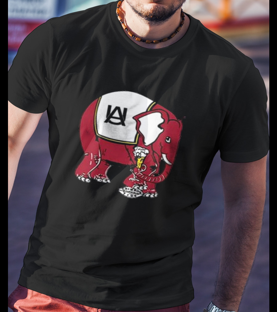 Aaron Estrada 1950s Alabama Elephant Holding Mug T-Shirt