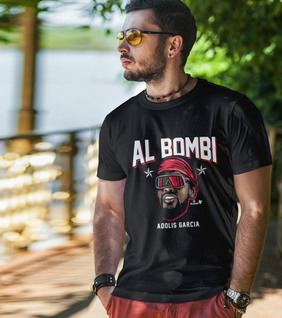 Adolis Garcia Al Bombi Players Shirt With Red Bandana And Sunglasses T-Shirt