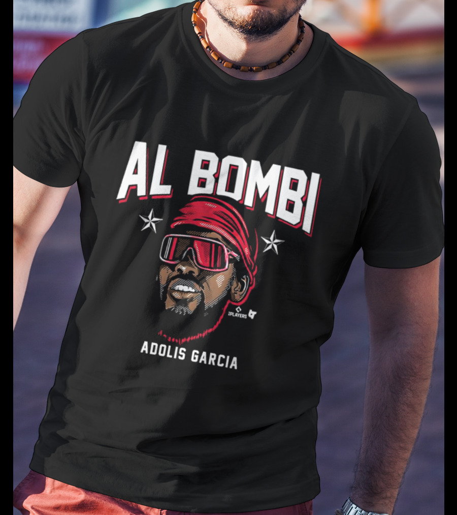 Adolis Garcia Al Bombi Players Shirt With Red Bandana And Sunglasses T-Shirt