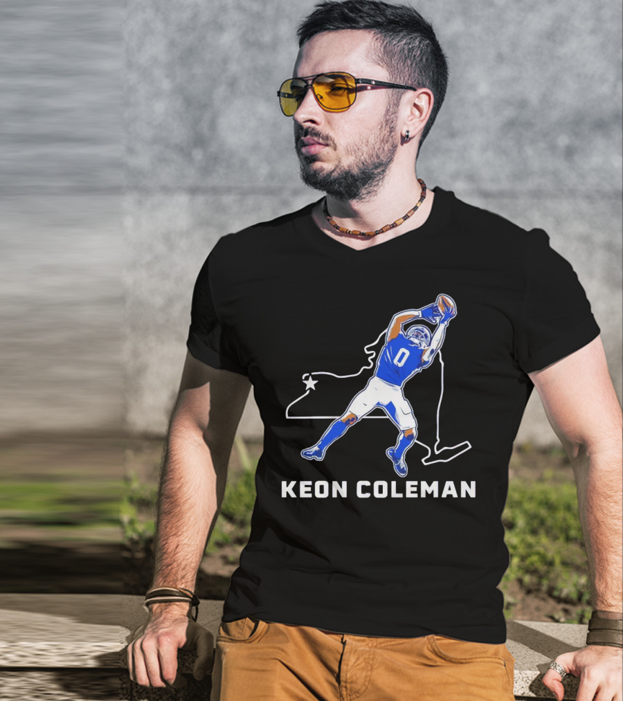 Keon Coleman Football Catch Buffalo State Star T-Shirt
