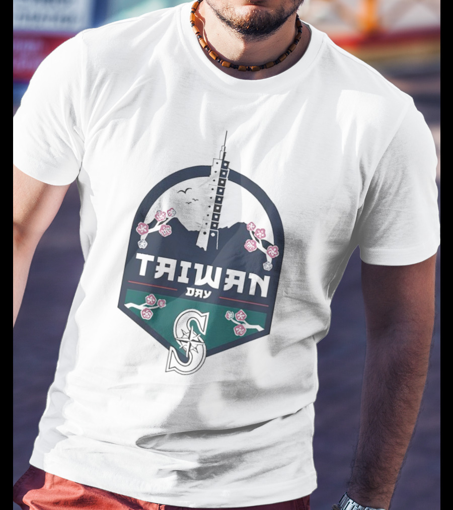 Taiwan Night Mariners Sakura Skyline T-Shirt