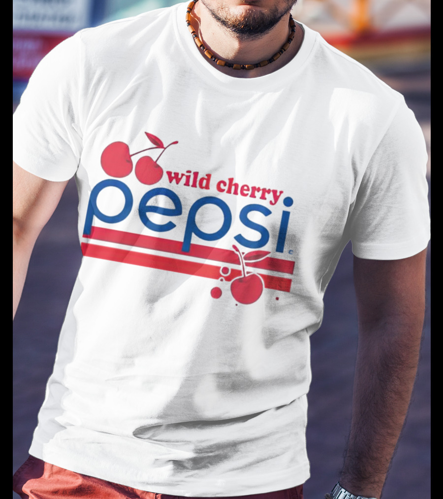 Pepsi Wild Cherry Retro Logo With Cherries T-Shirt