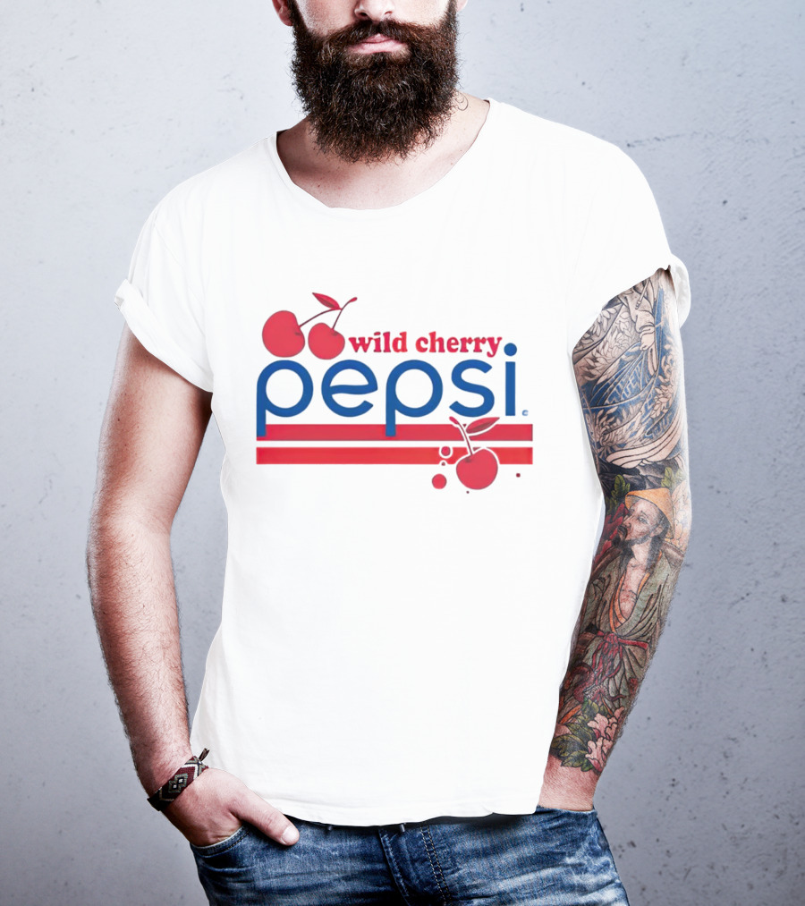 Pepsi Wild Cherry Retro Logo With Cherries T-Shirt