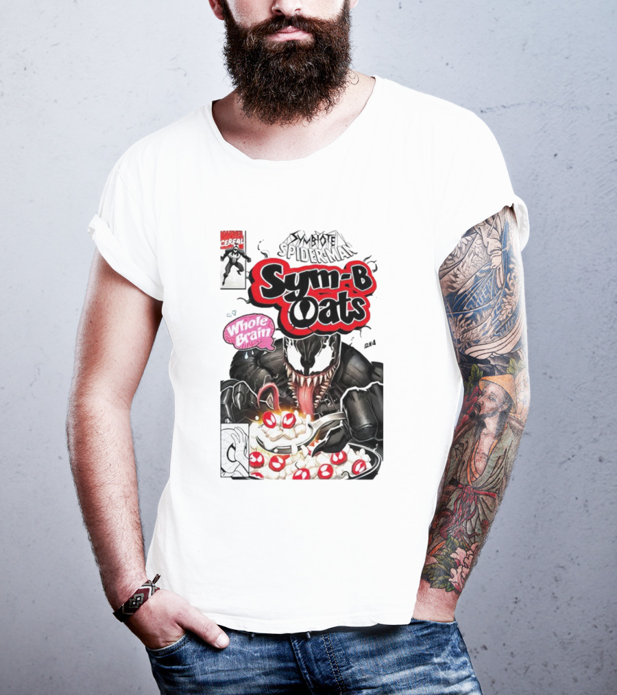 Venom Symbiote Spider-Man Sym-B Oats Whole Brain Breakfast Cereal T-Shirt