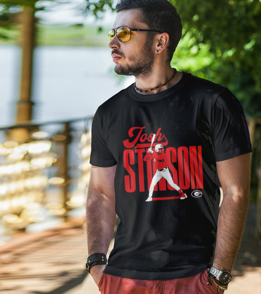 Josh Stinson Georgia Baseball Player Collage NCAA T-Shirt