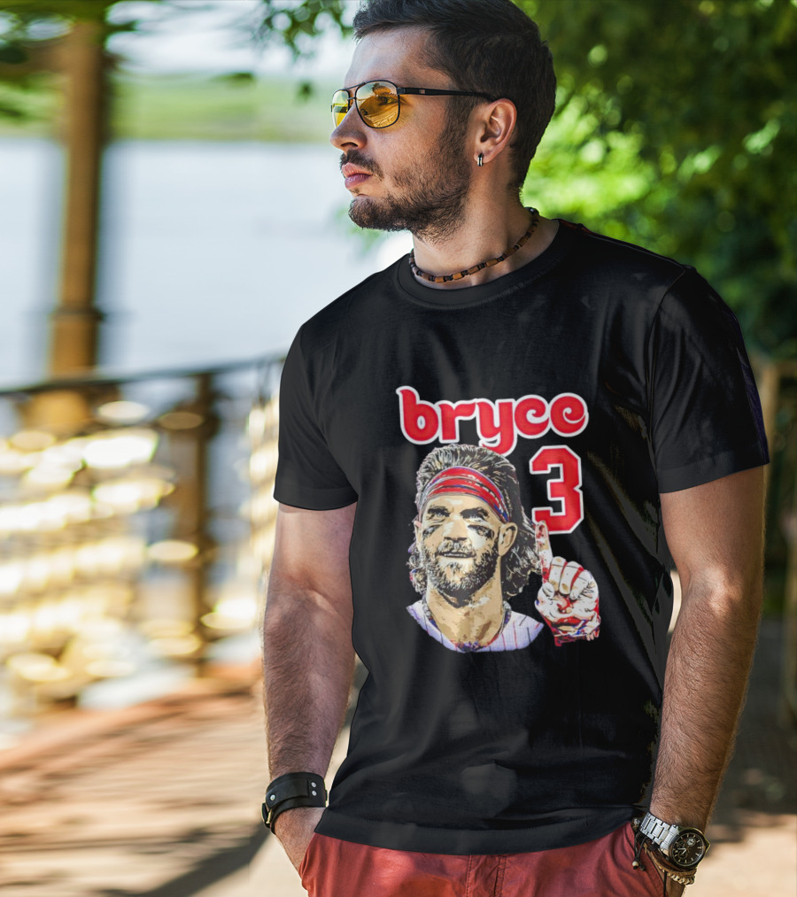 Bryce Harper 3 Finger Pose Fan T-Shirt