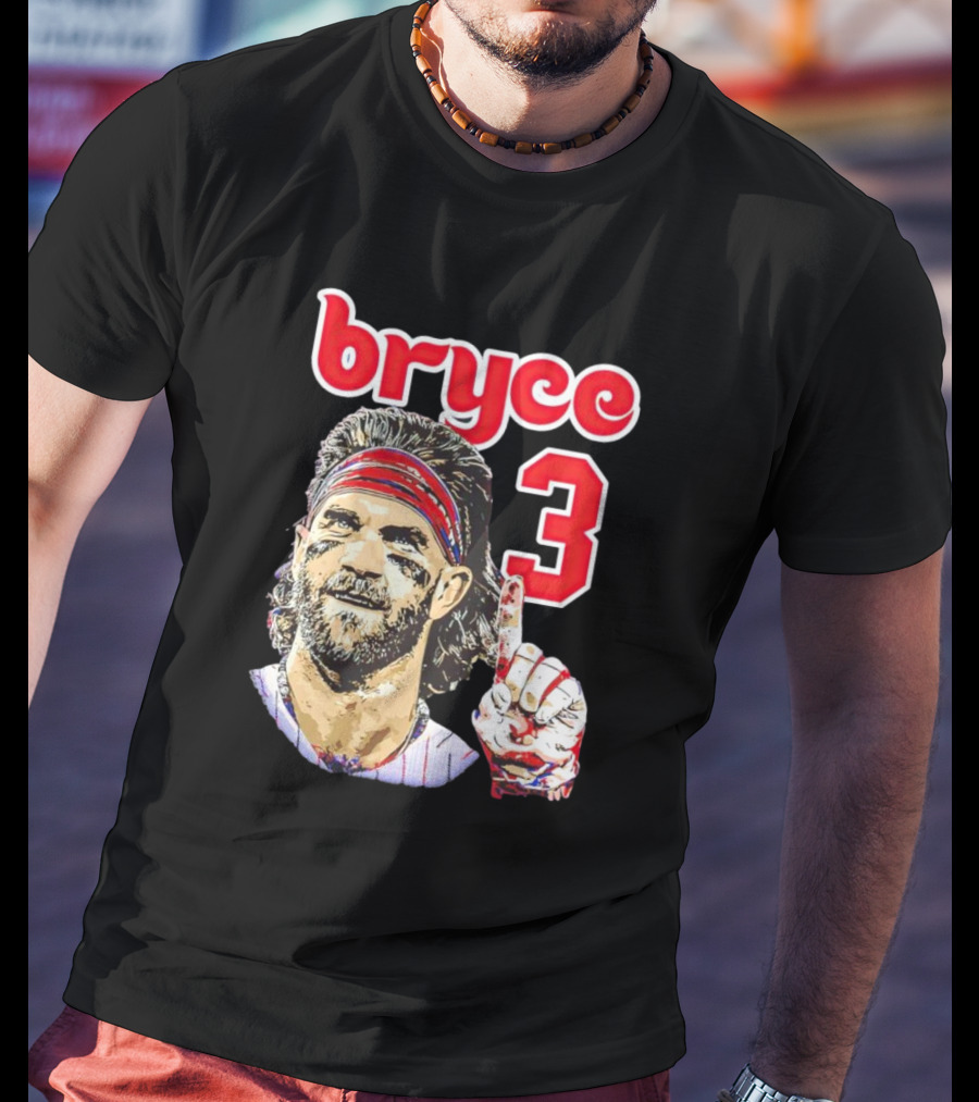 Bryce Harper 3 Finger Pose Fan T-Shirt
