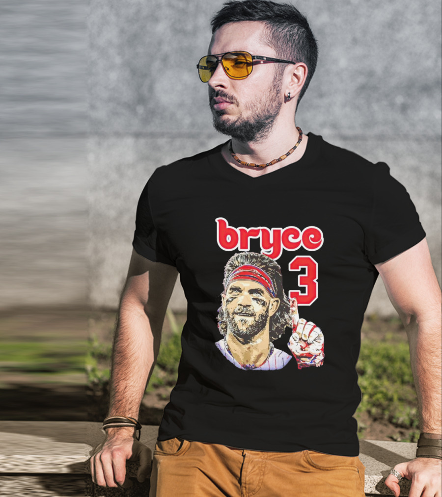 Bryce Harper 3 Finger Pose Fan T-Shirt