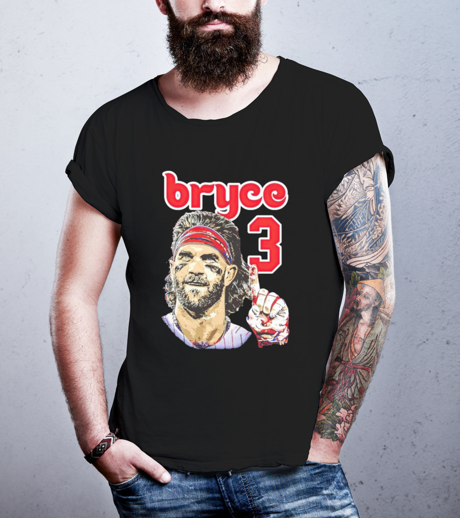 Bryce Harper 3 Finger Pose Fan T-Shirt