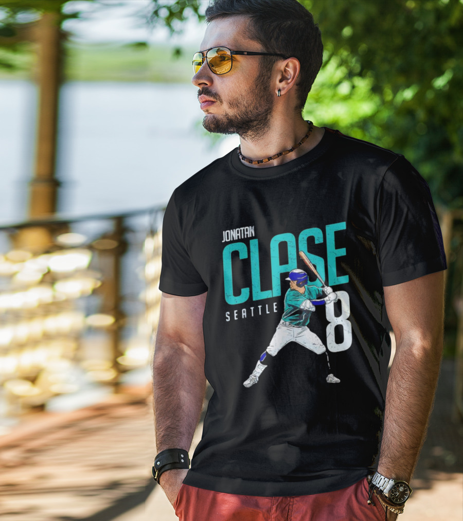 Jonatan Clase Seattle #8 MLBPA Player T-Shirt