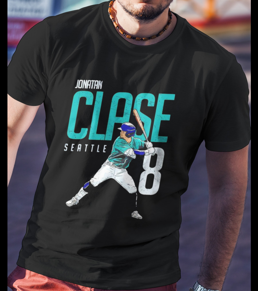 Jonatan Clase Seattle #8 MLBPA Player T-Shirt